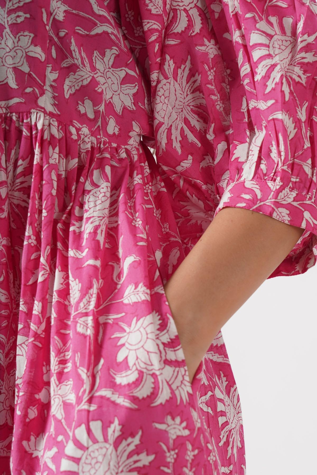 Fabricrush Summer Dresses for Women 2024 Casual Long Sleeve Floral Block Print Loose Sundress with Pocket Partywear - Image 8