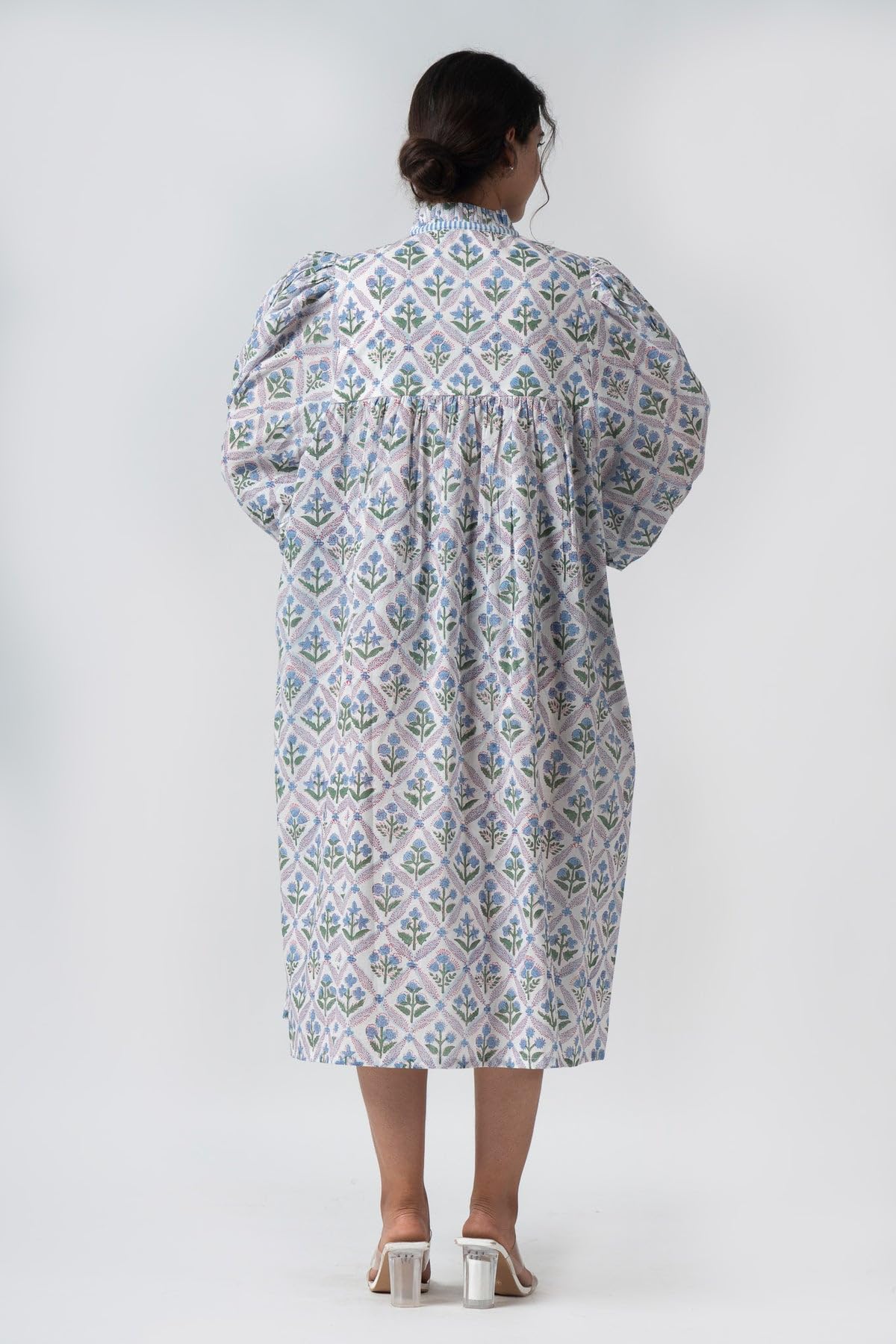 Fabricrush Summer Dresses for Women 2024 Casual Long Sleeve Floral Block Print Loose Sundress with Pocket Partywear - Image 3