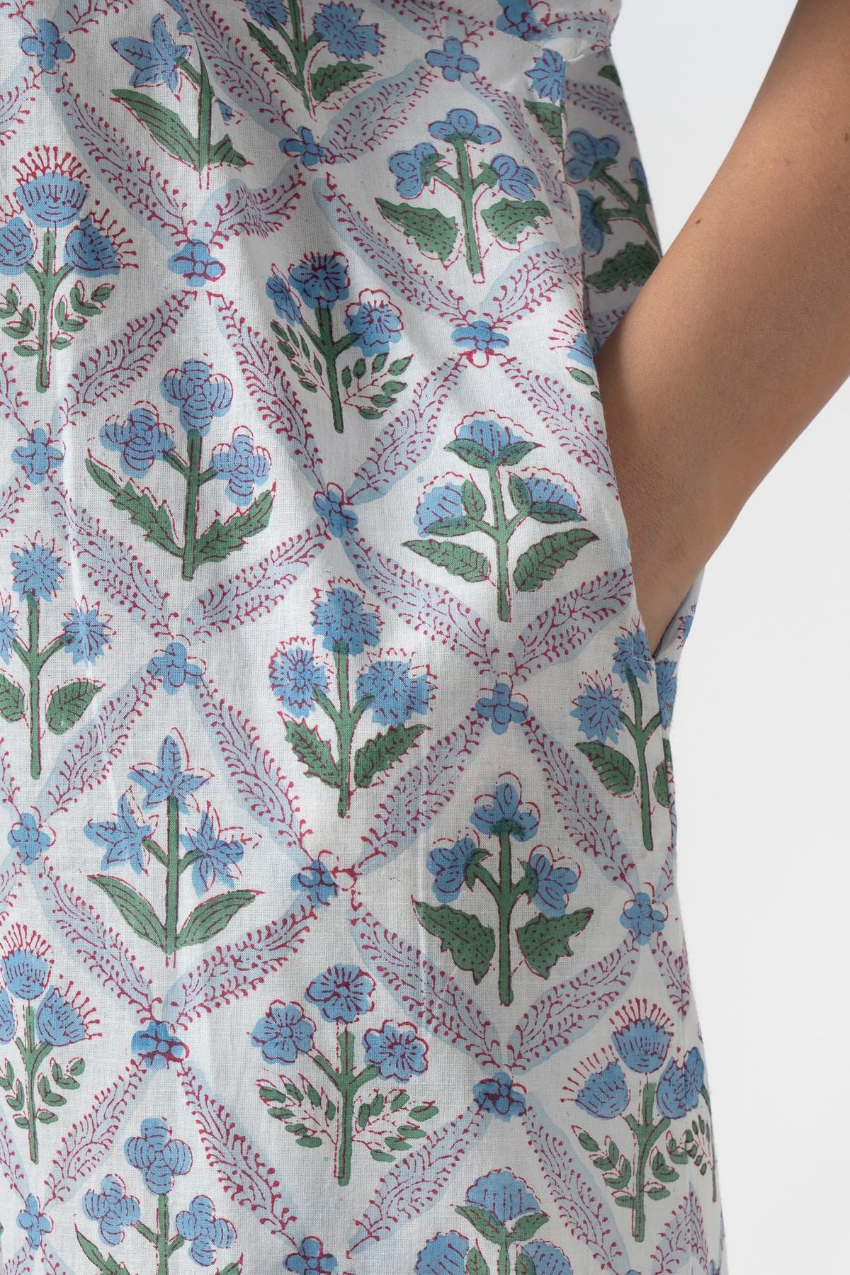 Fabricrush Summer Dresses for Women 2024 Casual Long Sleeve Floral Block Print Loose Sundress with Pocket Partywear - Image 6