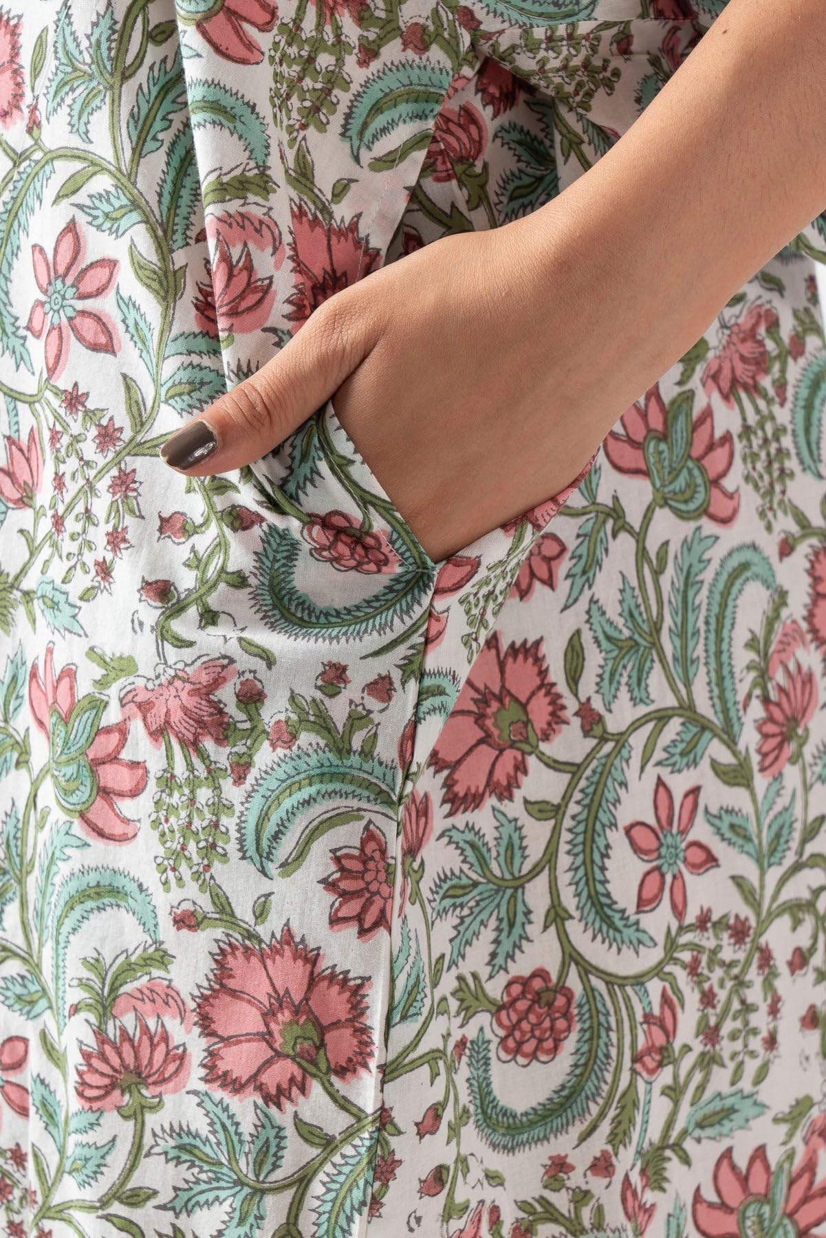 Fabricrush Summer Dresses for Women 2024 Casual Long Sleeve Floral Block Print Loose Sundress with Pocket Partywear - Image 7