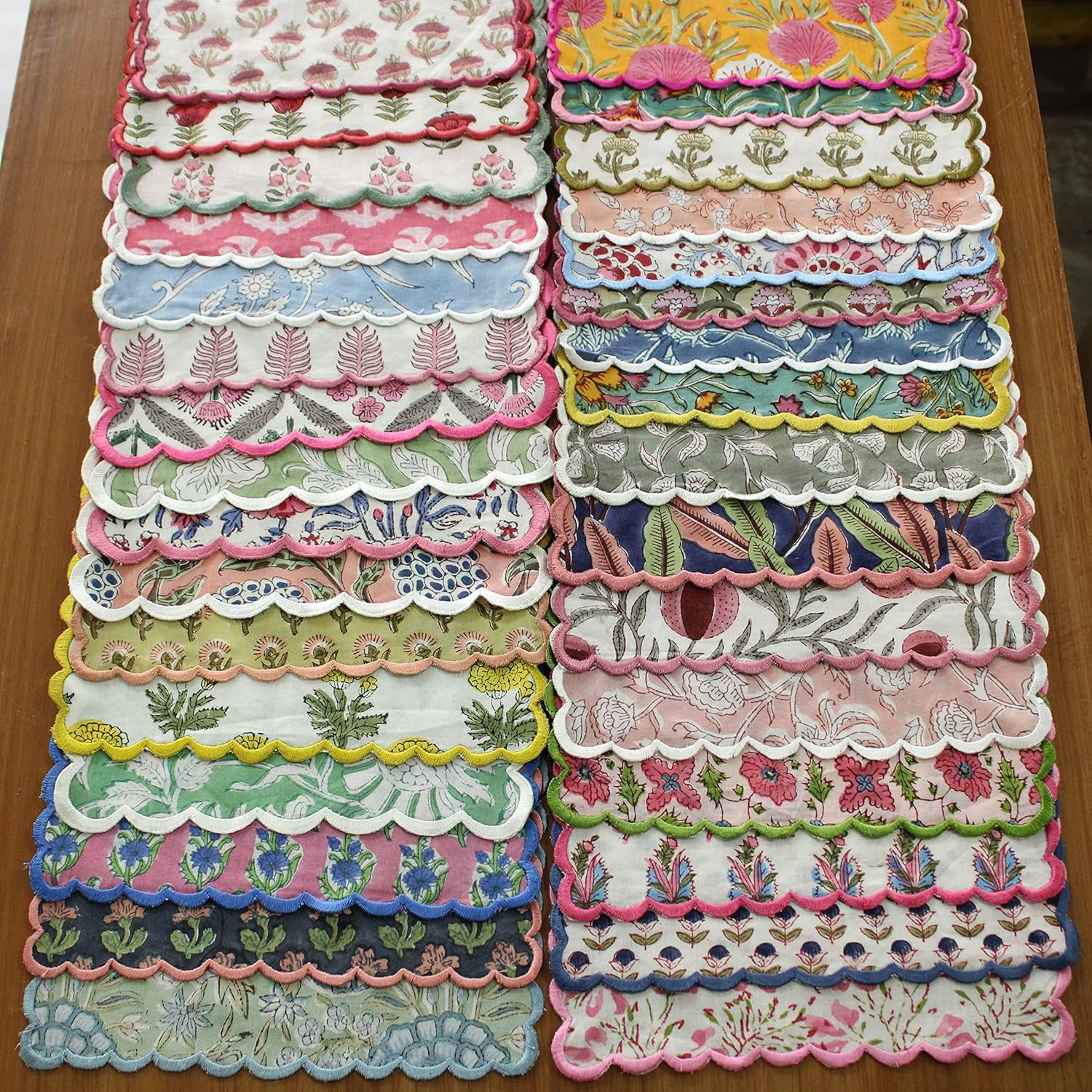 Ridhi Cloth Napkins 100% Pure Cotton Farmhouse Wedding Dinner Napkins for Halloween, Thanksgiving, Holiday Daily Wedding uses Napkins (6-20"x20" Dinner Napkin, Mix Random) - Image 3