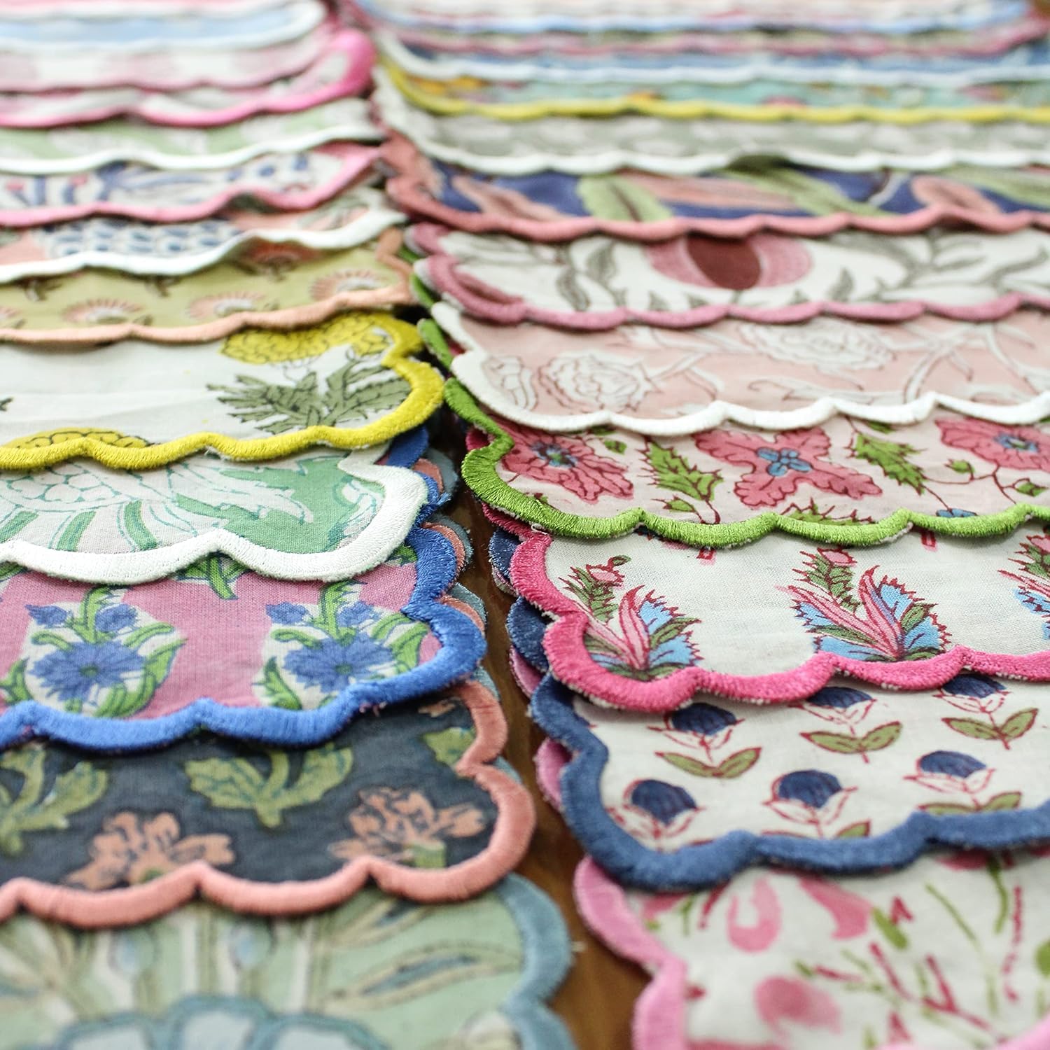 Ridhi Cloth Napkins 100% Pure Cotton Farmhouse Wedding Dinner Napkins for Halloween, Thanksgiving, Holiday Daily Wedding uses Napkins (6-20"x20" Dinner Napkin, Mix Random) - Image 4