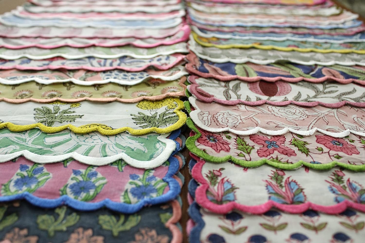 Ridhi Cloth Napkins 100% Pure Cotton Farmhouse Wedding Dinner Napkins for Halloween, Thanksgiving, Holiday Daily Wedding uses Napkins (6-20"x20" Dinner Napkin, Mix Random) - Image 7