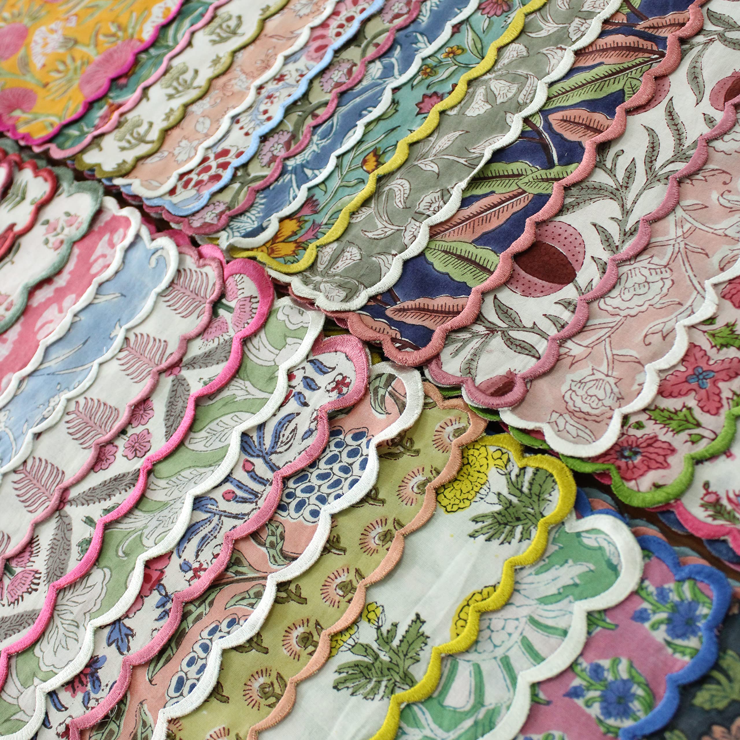 Ridhi Cloth Napkins 100% Pure Cotton Farmhouse Wedding Dinner Napkins for Halloween, Thanksgiving, Holiday Daily Wedding uses Napkins (6-20"x20" Dinner Napkin, Mix Random) - Image 8