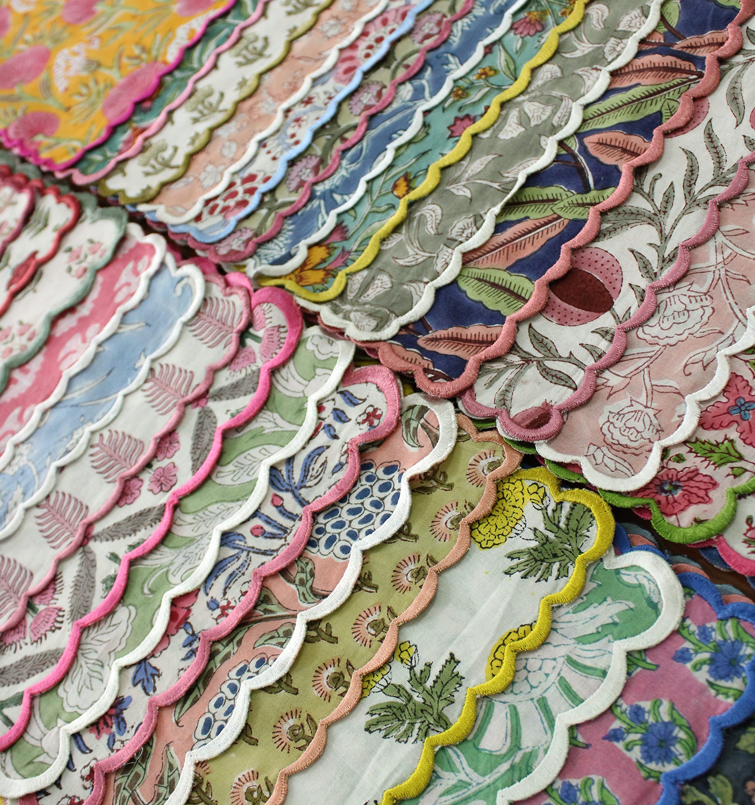 Ridhi Cloth Napkins 100% Pure Cotton Farmhouse Wedding Dinner Napkins for Halloween, Thanksgiving, Holiday Daily Wedding uses Napkins (6-20"x20" Dinner Napkin, Mix Random) - Image 9