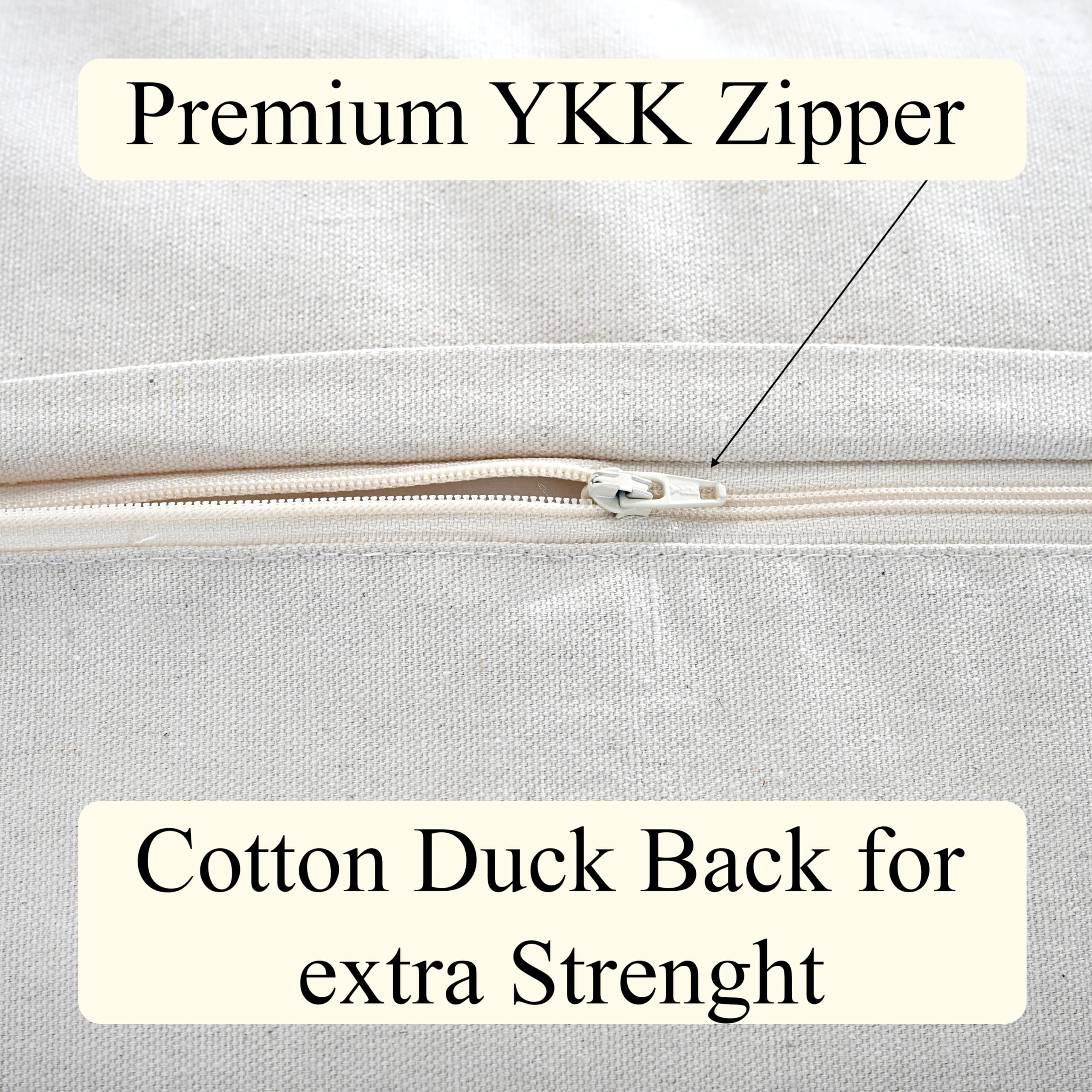 Ridhi Cream Mustard Blue Cotton Cushion Cover 18x18 Inch Decorative Throw Pillow Cover for Sofa, Living Room, Bedroom Decor, Soft, Cushion Case for Spring, Easter, Mother's Day - Image 4