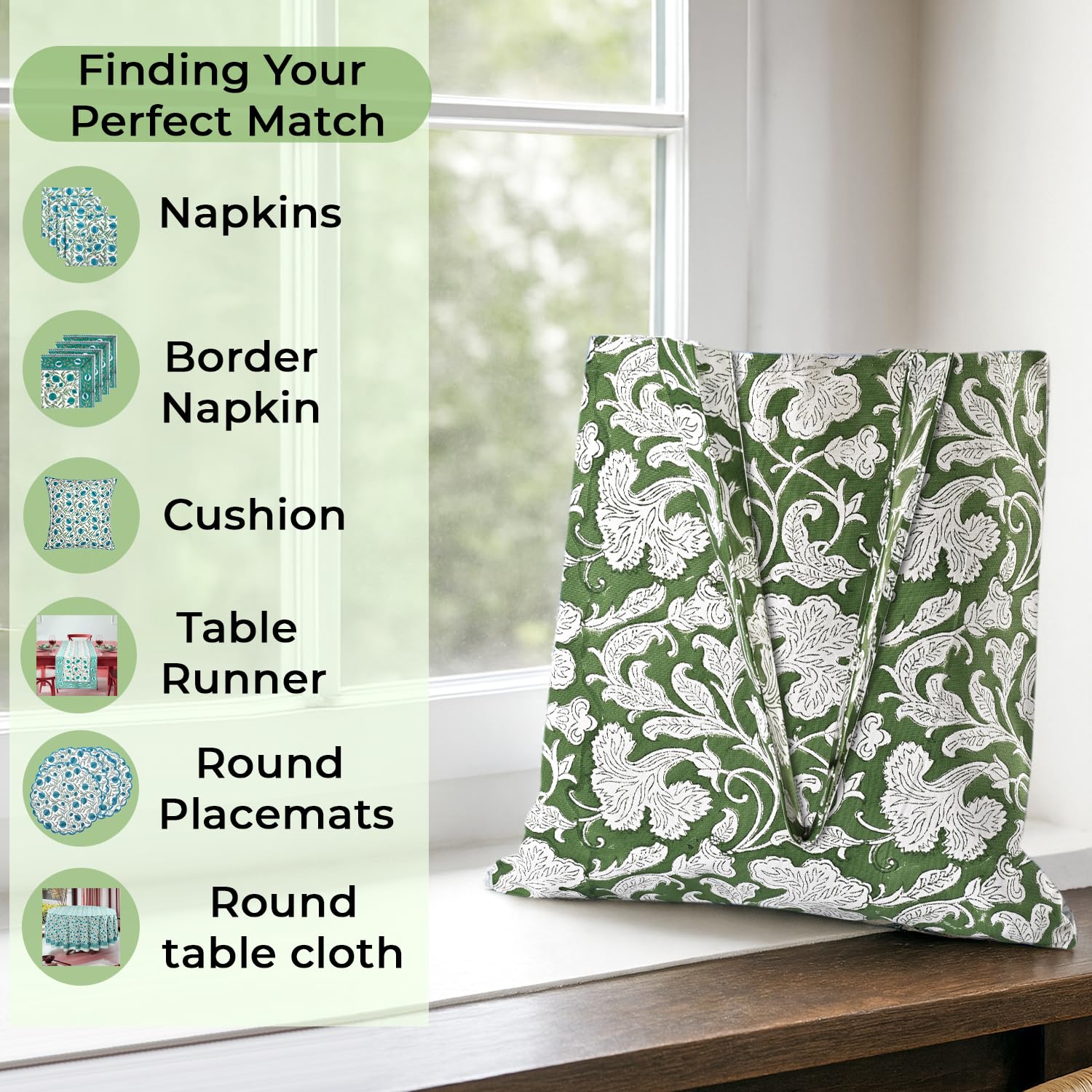 Ridhi Hand Block Printed Cotton Canvas Tote Bags For Women Set 2 15" x16” Floral Boho Reusable Shoulder Bag Gifts For Fall - Image 8