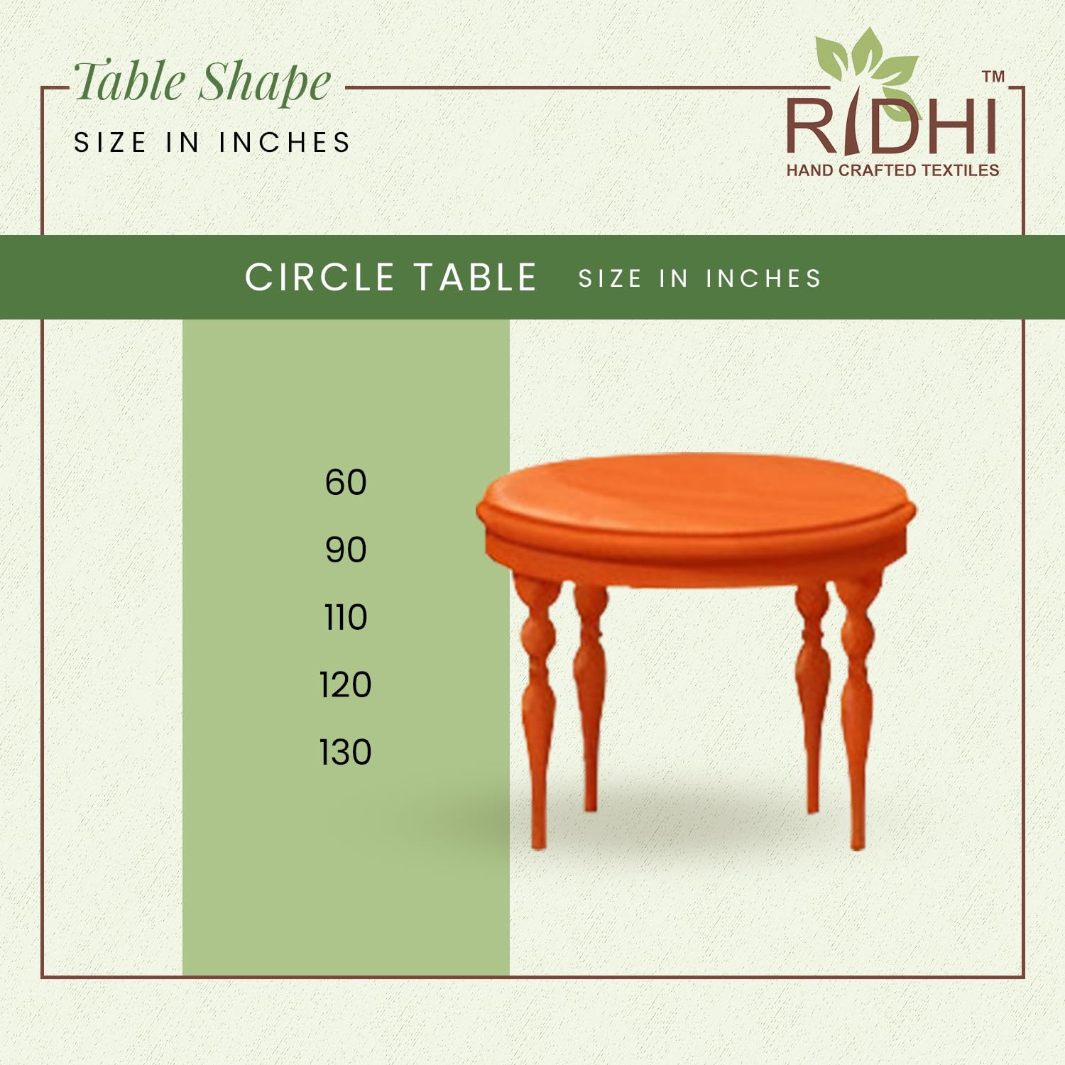 Ridhi Round Tablecloth Hand Block Print 100% Cotton Reusable Salmon Pink 110 Inch Table Cover Decorative Everyday Use for Dining, Home, Party, Wedding, Farmhouse, Party Gift for Spring, Mother's Day - Image 3